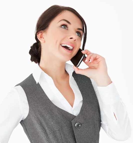 Woman talking on phone Woman talking on phone